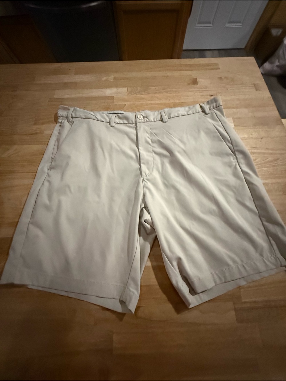 St. John's Bay Men's Khaki Flat-Front Shorts